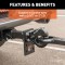 CURT Heavy-Duty Pintle Hitch with Powder Coat Finish CURT pintle hitch featuring a secure latch and durable black powder coat finish for heavy-duty towing.