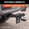 CURT Adjustable Pintle Mount for 2-Inch Receiver - Durable Finish CURT adjustable pintle mount with a solid steel shank for heavy-duty towing on 2-inch receivers.