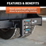 CURT Pintle Hitch Adjustable Mount with 2-Inch Receiver CURT pintle hitch with adjustable mount, fits 2-inch receiver, 17000 lbs capacity