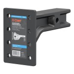 CURT 2-1/2 Inch Adjustable Pintle Mount for Heavy-Duty Towing CURT adjustable pintle mount with solid steel shank for heavy-duty towing
