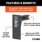 CURT adjustable pintle mount with solid steel shank for 2-1/2 inch hitch receiver, supporting up to 20,000 lbs.