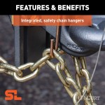 SecureLatch Auto-Locking Pintle Hook for 30,000 Lbs Trailer SecureLatch pintle hook with auto-locking mechanism rated for 30,000 lbs GTW.