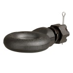 CURT Heavy-Duty Pintle Hitch with 20,000 lbs GTW CURT pintle hitch featuring lunette eye with 20,000 lbs capacity and black powder coat finish.