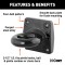 CURT Pintle Hitch with 2-1/2 Inch Lunette Ring and Powder Coating CURT pintle hitch featuring a 2-1/2 inch lunette ring with black powder coat finish for robust towing