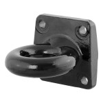 CURT Lunette Eye with 3 Inch Diameter for Pintle Hitches CURT lunette eye in forged steel, 3 inch diameter, rust-resistant black finish