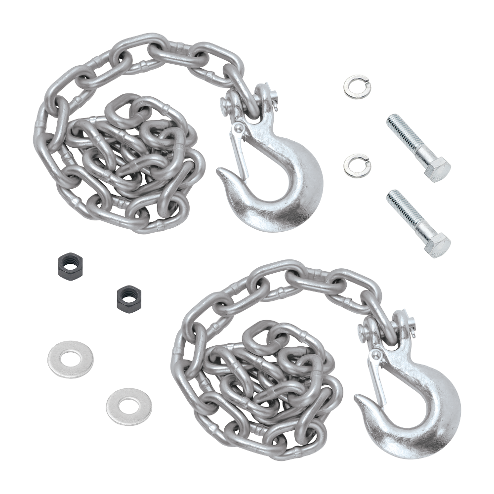 REESE Safety Chains - 44 Inch, 16000 lbs Capacity, Zinc Finish REESE safety chains with 44 inch length and 16000 lbs capacity, yellow zinc finish