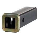 CURT Raw Steel Receiver Tube with Reinforcing Collar CURT raw steel receiver tubing with a 1-1/4 inch opening featuring a 1/2 inch reinforcing collar and ready-to-weld finish.