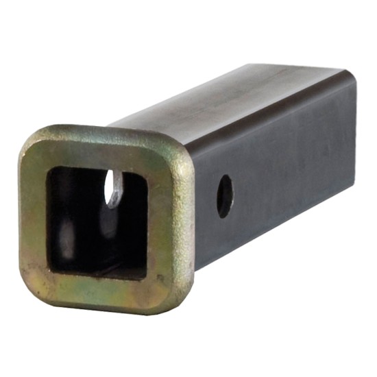 CURT Raw Steel Receiver Tube with Reinforcing Collar CURT raw steel receiver tubing with a 1-1/4 inch opening featuring a 1/2 inch reinforcing collar and ready-to-weld finish.