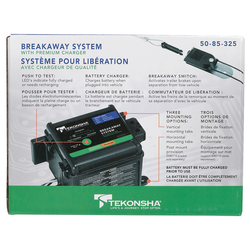 Versatile Breakaway System with Charger for Trailers Complete breakaway system for gooseneck trailers with charger and Tekonsha switch.