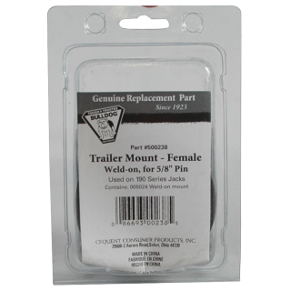 BULLDOG trailer jack weld-on female swivel mount for 190 series