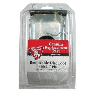 BULLDOG Removable Disc Foot with Pin for Trailer Jacks BULLDOG removable disc foot with pin used for trailer stability