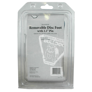 BULLDOG Removable Disc Foot with Pin for Trailer Jacks BULLDOG removable disc foot with pin used for trailer stability