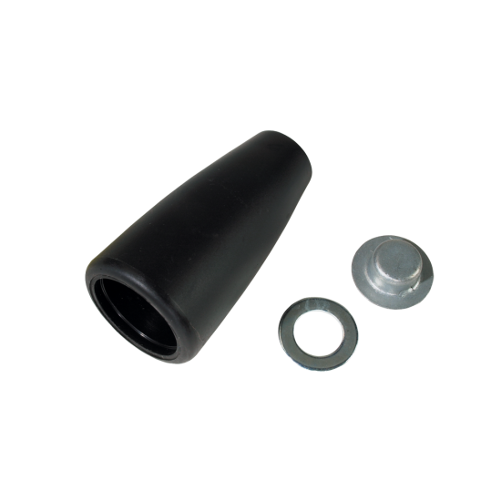 BULLDOG Trailer Jack Crank Knob for Top and Side Wind Series Teardrop shaped black plastic BULLDOG trailer jack crank knob with installation hardware