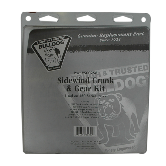 BULLDOG Sidewind Crank Assembly and Gear Kit for Trailer Jacks Genuine BULLDOG sidewind crank and gear kit for round trailer jacks