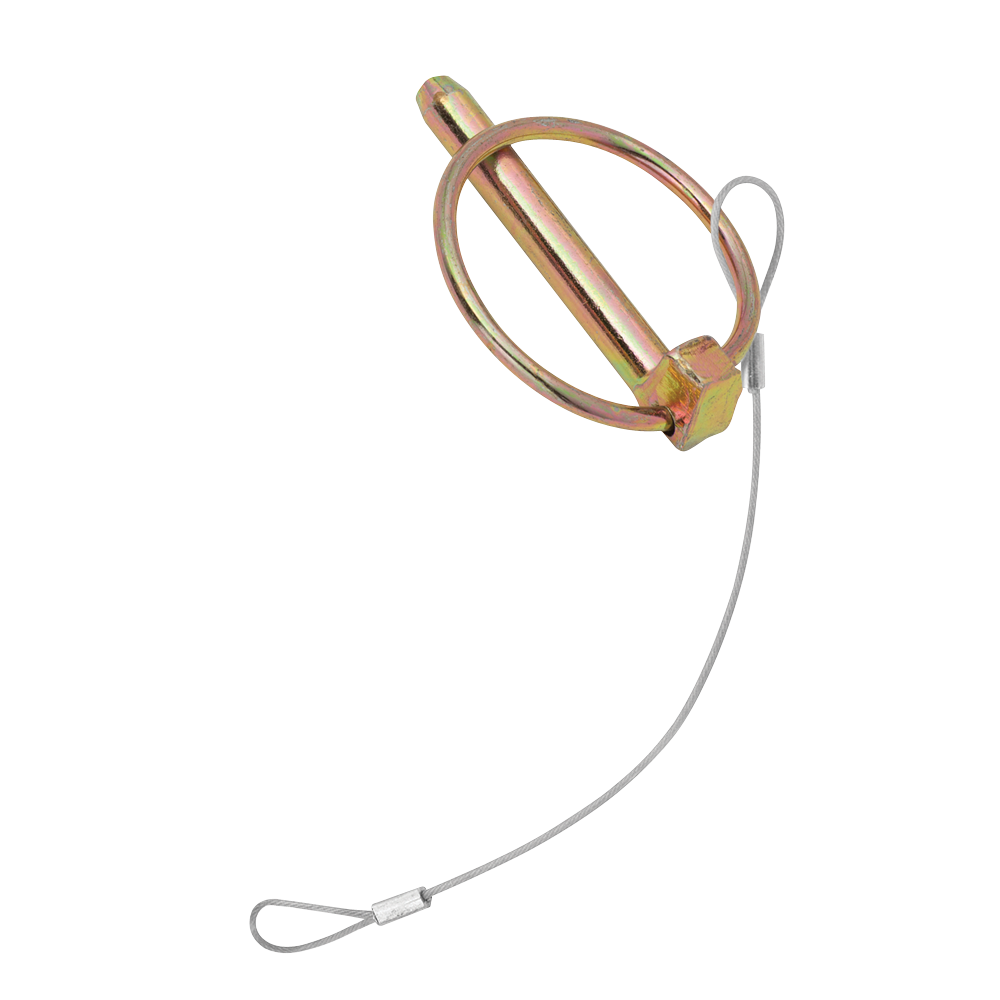 Locking pin and lanyard for BX1 gooseneck couplers, 5/16 inch