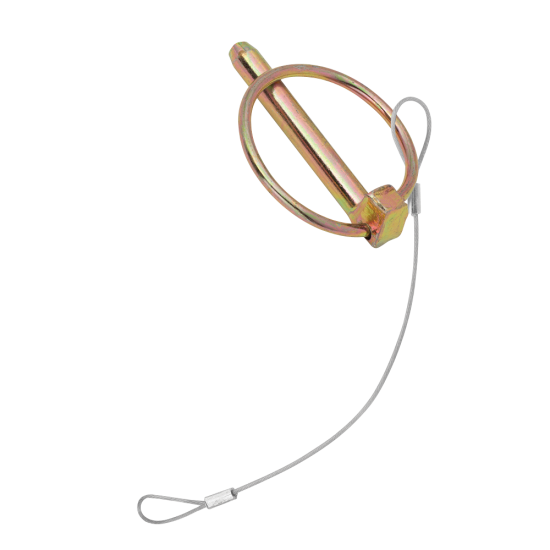 Locking pin and lanyard for BX1 gooseneck couplers, 5/16 inch
