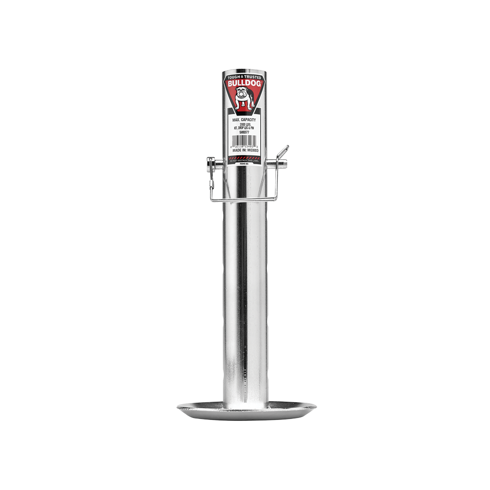 Universal Bulldog Drop Leg for A-Frame Jacks by Pro Series Zinc plated Bulldog drop leg fitting most A-frame jacks for trailers