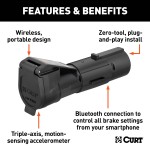 CURT Echo Bluetooth Mobile Trailer Brake Controller Setup CURT Echo mobile trailer brake controller connected to a smartphone for wireless control