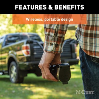 CURT Echo Bluetooth Mobile Trailer Brake Controller Setup CURT Echo mobile trailer brake controller connected to a smartphone for wireless control