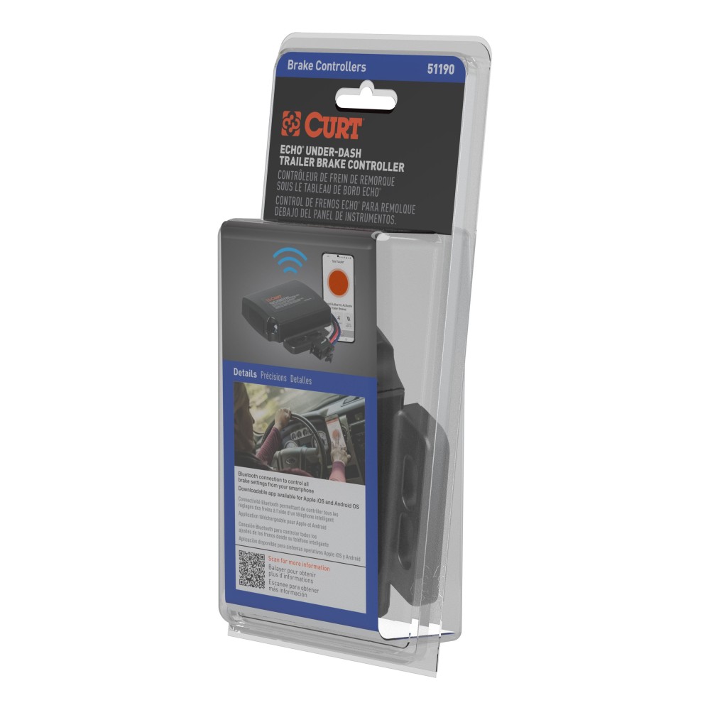 CURT Echo Under-Dash Bluetooth Trailer Brake Controller CURT Echo under-dash trailer brake controller with Bluetooth connectivity