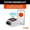CURT Echo in-line Bluetooth trailer brake controller connected to a smartphone showing brake monitoring app.