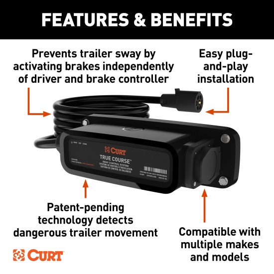 CURT's sway control system enhances towing safety with advanced technology and Bluetooth integration.