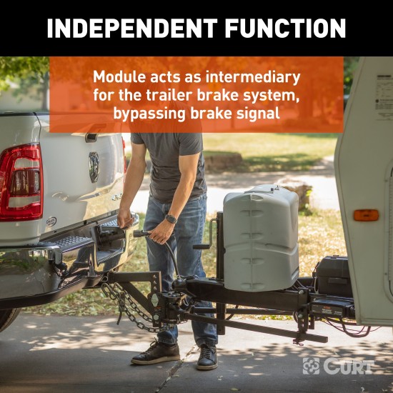 CURT's sway control system enhances towing safety with advanced technology and Bluetooth integration.