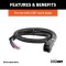 CURT Trailer Brake Controller Wiring Kit for 8 Brakes CURT trailer brake controller wiring kit, compatible with up to 8-brake systems, including cables and circuit breaker.