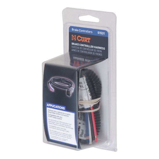 CURT Quick Plug Trailer Brake Controller Harness CURT quick plug brake controller harness with slit loom sleeve for easy trailer brake connection and enhanced towing safety
