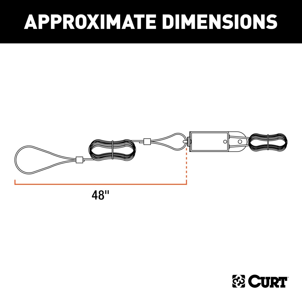 CURT Breakaway Kit for Trailer Safety and Reliable Activation CURT breakaway kit with high-temp mounting tab and nylon case for electric trailer brakes.