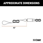 CURT Breakaway Kit for Trailer Safety and Reliable Activation CURT breakaway kit with high-temp mounting tab and nylon case for electric trailer brakes.