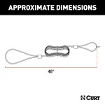 CURT breakaway kit with 48-inch cable and high-temp nylon pull for trailer brake activation.