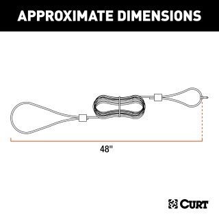 CURT Breakaway Kit Lanyard Pin with 48-Inch Cable CURT breakaway kit lanyard pin featuring a 48-inch cable for trailer safety