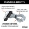 CURT Breakaway Kit Lanyard Pin with 48-Inch Cable CURT breakaway kit lanyard pin featuring a 48-inch cable for trailer safety