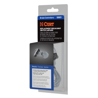 CURT Breakaway Kit Lanyard Pin with 48-Inch Cable CURT breakaway kit lanyard pin featuring a 48-inch cable for trailer safety