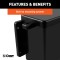 CURT Trailer Breakaway Kit Battery Case with Lockable Lid CURT breakaway battery case for trailer safety with lockable lid and polyethylene construction