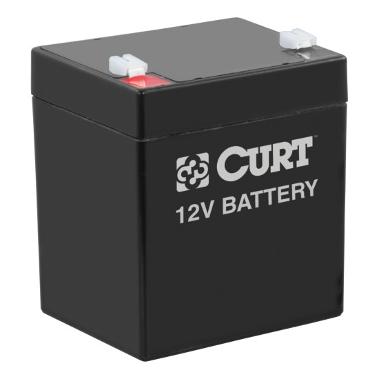 CURT 12-Volt Breakaway Kit Battery for Trailer Brake Systems 12-volt CURT breakaway kit battery for electric trailer brakes and safety compliance.