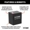 CURT 12-Volt Breakaway Kit Battery for Trailer Brake Systems 12-volt CURT breakaway kit battery for electric trailer brakes and safety compliance.