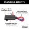 CURT Breakaway Kit Battery Charger for Trailer Safety CURT breakaway kit battery charger with color-coded wires, designed for 12-volt batteries