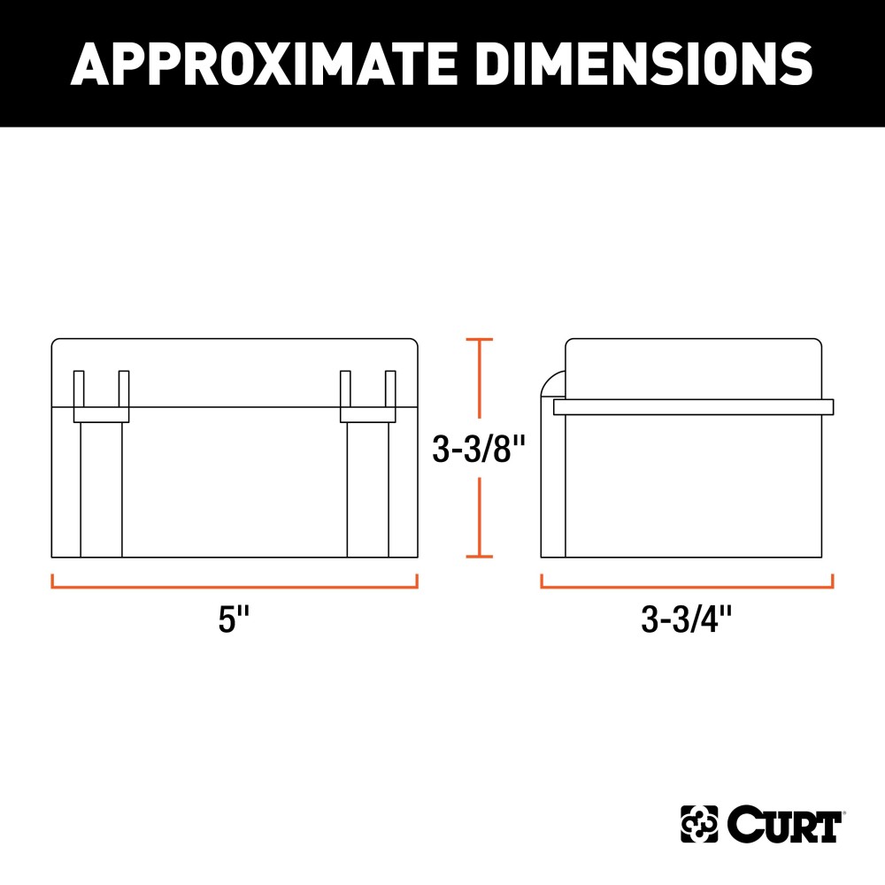 CURT Durable Breakaway Battery Case for Trailer Brakes CURT breakaway battery case with watertight lid for trailer brakes