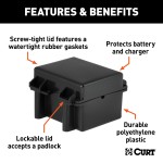 CURT Durable Breakaway Battery Case for Trailer Brakes CURT breakaway battery case with watertight lid for trailer brakes