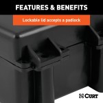 CURT Durable Breakaway Battery Case for Trailer Brakes CURT breakaway battery case with watertight lid for trailer brakes