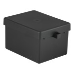 Durable CURT replacement battery case for trailer breakaway kits, lockable and weather-resistant.