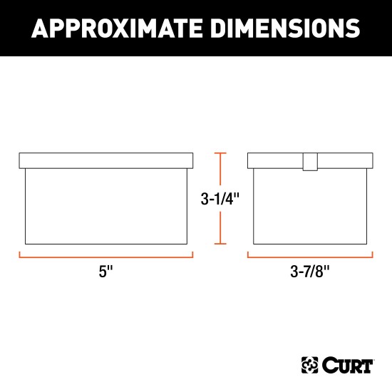 CURT Breakaway Kit Replacement Battery Case for Trailers Durable CURT replacement battery case for trailer breakaway kits, lockable and weather-resistant.