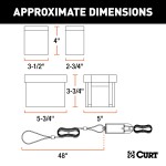 CURT Breakaway Kit ensures safety for trailers with electric brakes, featuring a push-to-test battery case, meeting DOT standards.
