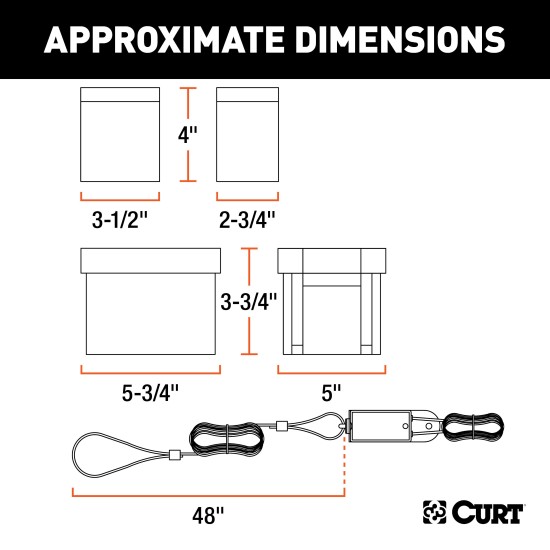 CURT Breakaway Kit with Push-to-Test Battery Case for Trailers CURT Breakaway Kit ensures safety for trailers with electric brakes, featuring a push-to-test battery case, meeting DOT standards.