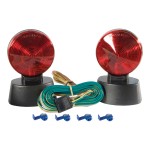 CURT Magnetic Tow Lights for Safe Dinghy Towing Solutions CURT magnetic tow lights with 20-foot wiring, non-scratch base and universal compatibility