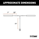 CURT Auxiliary LED Indicator Lights for Hitch Accessories CURT LED indicator lights with 3M adhesive for hitch-mounted use