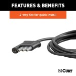 CURT Auxiliary LED Indicator Lights for Hitch Accessories CURT LED indicator lights with 3M adhesive for hitch-mounted use