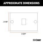 CURT Combination Light Replacement Lens for Trailer Lights CURT combination light replacement lens, red, rectangular shape, fits CURT #53440 and #53441 trailer lights